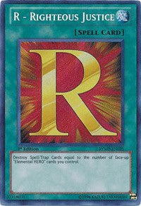 R - Righteous Justice [Ra Yellow Mega Pack] [RYMP-EN025] | Gear Gaming Bentonville