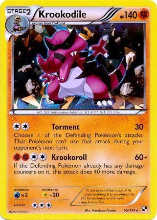 Krookodile (65/114) (Cracked Ice Holo) [Black & White: Base Set] | Gear Gaming Bentonville