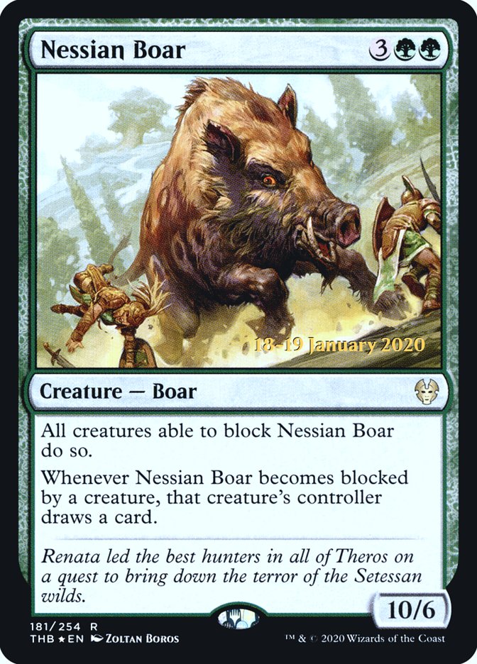 Nessian Boar [Theros Beyond Death Prerelease Promos] | Gear Gaming Bentonville