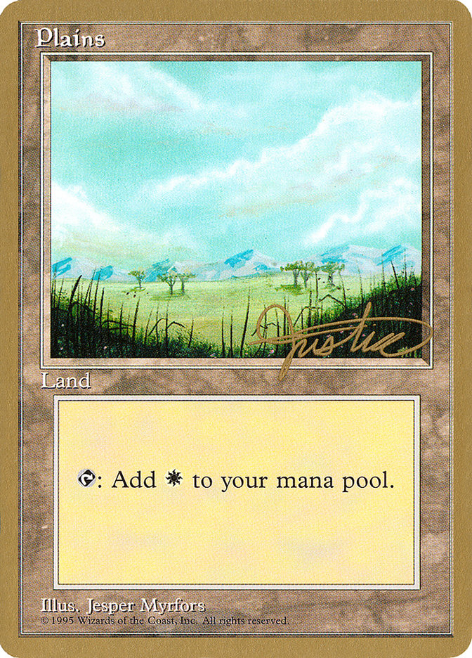 Plains (mj365) (Mark Justice) [Pro Tour Collector Set] | Gear Gaming Bentonville