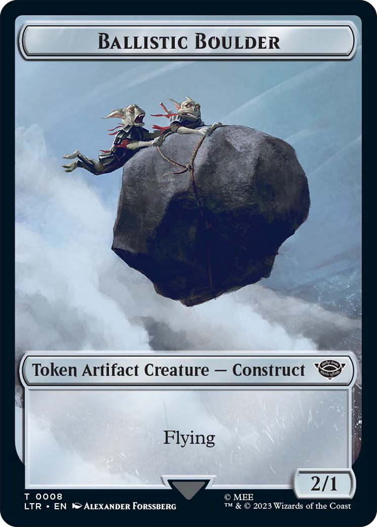 Ballistic Boulder // Food Token (09) Double-Sided Token [The Lord of the Rings: Tales of Middle-Earth Tokens] | Gear Gaming Bentonville