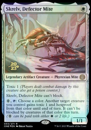 Skrelv, Defector Mite [Phyrexia: All Will Be One Prerelease Promos] | Gear Gaming Bentonville