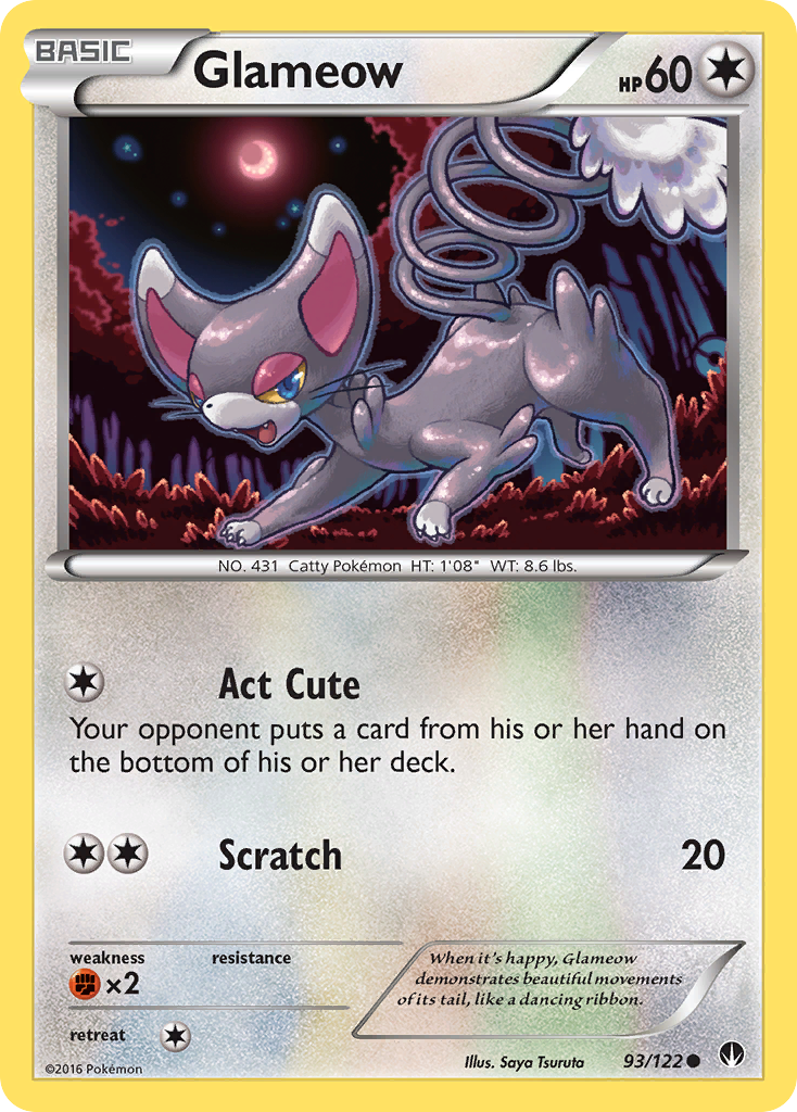 Glameow (93/122) [XY: BREAKpoint] | Gear Gaming Bentonville