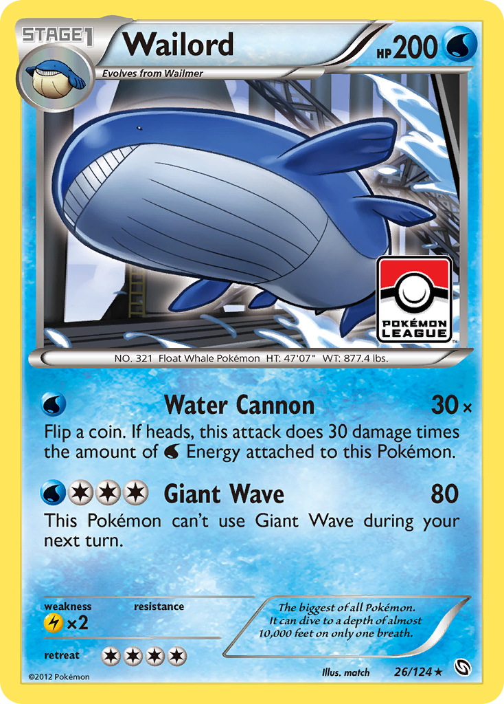 Wailord (26/124) [Black & White: Dragons Exalted] | Gear Gaming Bentonville