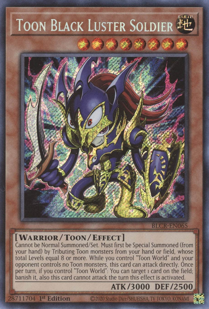 Toon Black Luster Soldier [BLCR-EN065] Secret Rare | Gear Gaming Bentonville