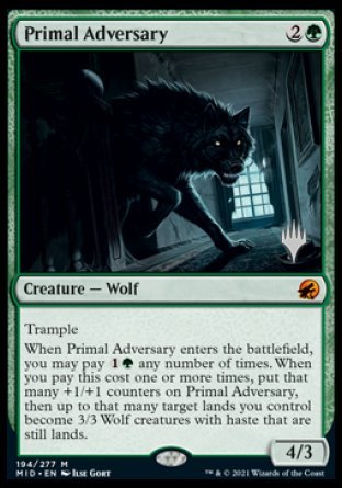 Primal Adversary (Promo Pack) [Innistrad: Midnight Hunt Promos] | Gear Gaming Bentonville