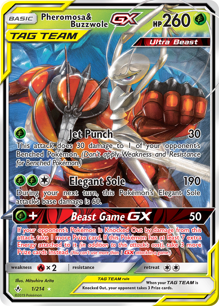 Pheromosa & Buzzwole GX (1/214) [Sun & Moon: Unbroken Bonds] | Gear Gaming Bentonville