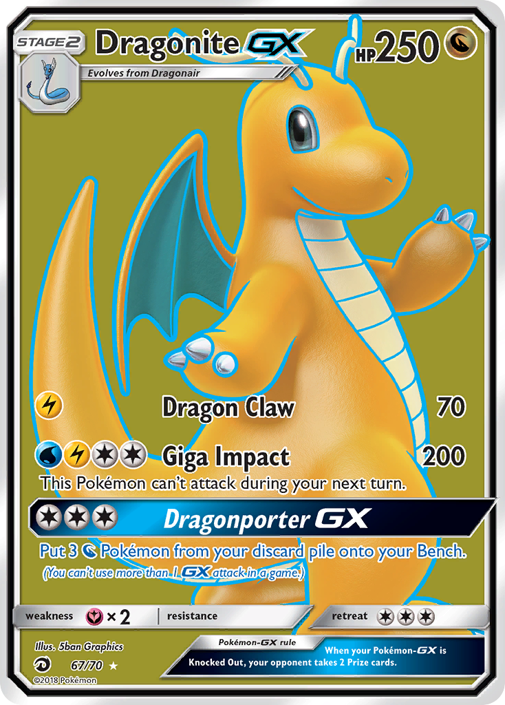 Dragonite GX (67/70) [Sun & Moon: Dragon Majesty] | Gear Gaming Bentonville