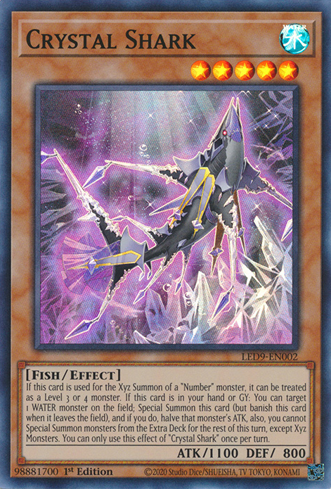 Crystal Shark [LED9-EN002] Super Rare | Gear Gaming Bentonville