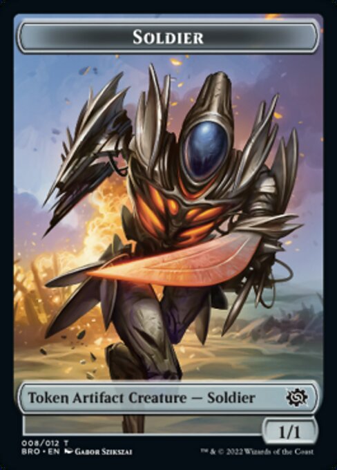 Powerstone // Soldier (008) Double-Sided Token [The Brothers' War Tokens] | Gear Gaming Bentonville