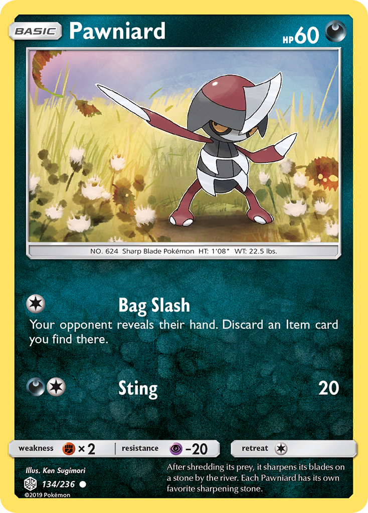 Pawniard (134/236) [Sun & Moon: Cosmic Eclipse] | Gear Gaming Bentonville