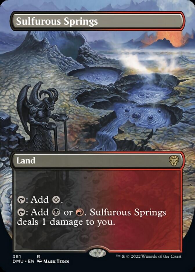 Sulfurous Springs (Borderless Alternate Art) [Dominaria United] | Gear Gaming Bentonville