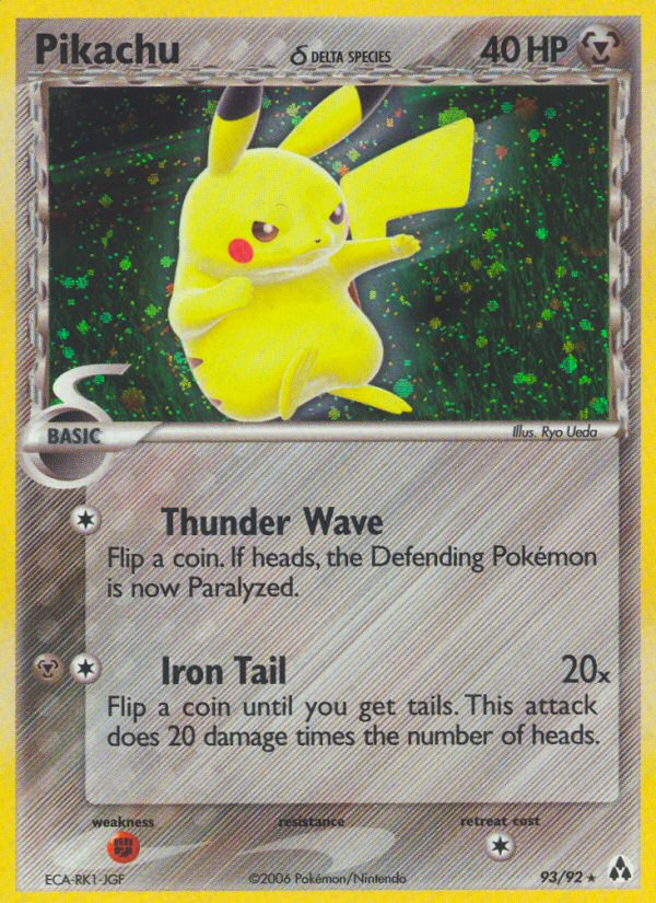 Pikachu (93/92) (Delta Species) [EX: Legend Maker] | Gear Gaming Bentonville