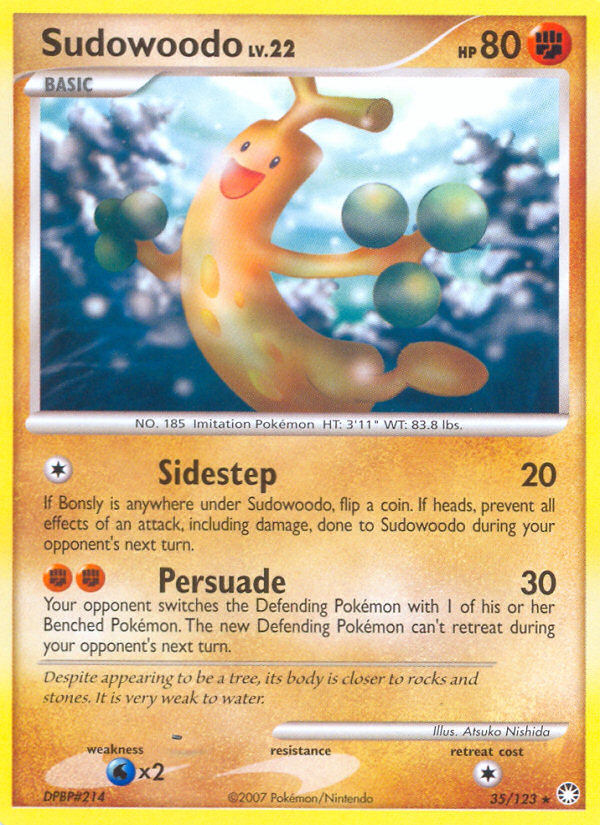 Sudowoodo (35/123) [Diamond & Pearl: Mysterious Treasures] | Gear Gaming Bentonville