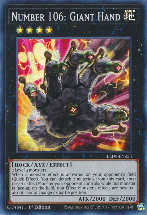 Number 106: Giant Hand [LED9-EN053] Super Rare | Gear Gaming Bentonville