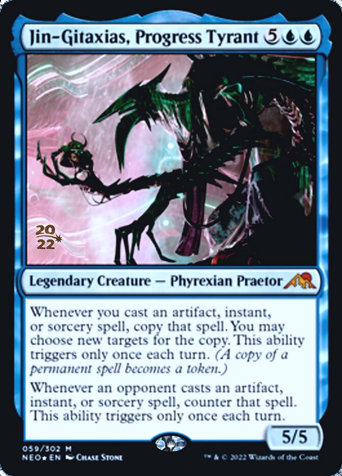 Jin-Gitaxias, Progress Tyrant [Kamigawa: Neon Dynasty Prerelease Promos] | Gear Gaming Bentonville