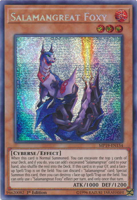 Salamangreat Foxy [MP19-EN154] Prismatic Secret Rare | Gear Gaming Bentonville