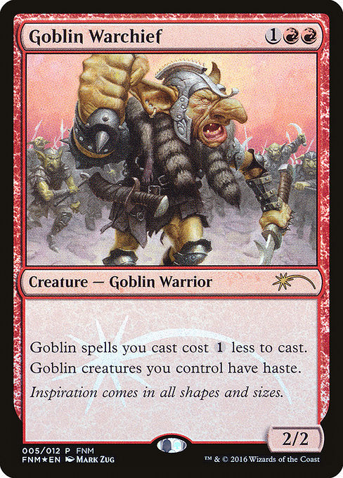 Goblin Warchief (2016) [FNM Promos] | Gear Gaming Bentonville