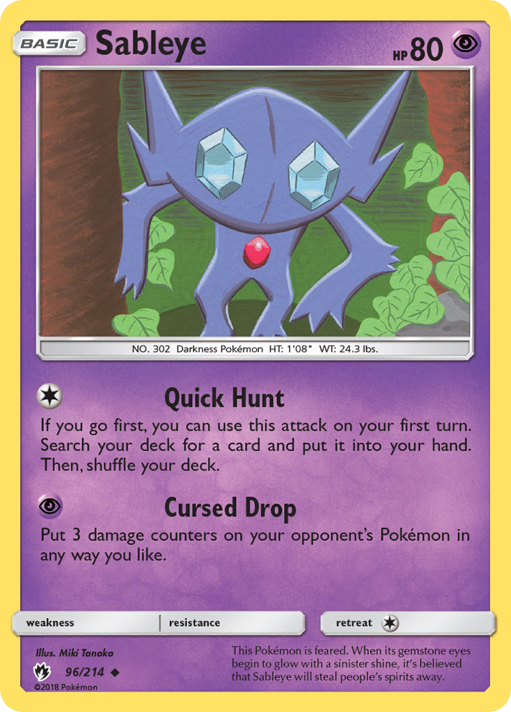 Sableye (96/214) [Sun & Moon: Lost Thunder] | Gear Gaming Bentonville