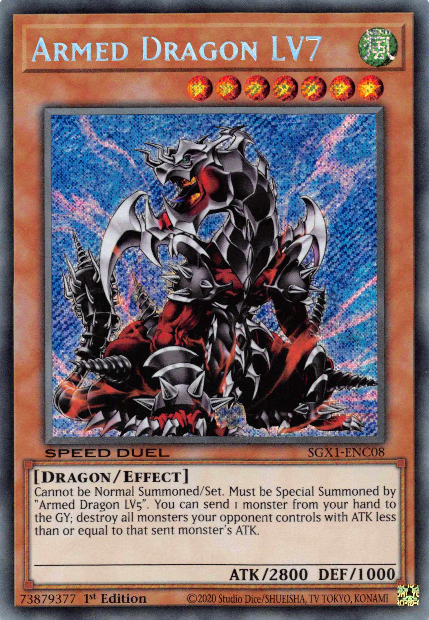 Armed Dragon LV7 [SGX1-ENC08] Secret Rare | Gear Gaming Bentonville