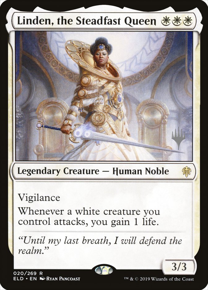 Linden, the Steadfast Queen (Promo Pack) [Throne of Eldraine Promos] | Gear Gaming Bentonville