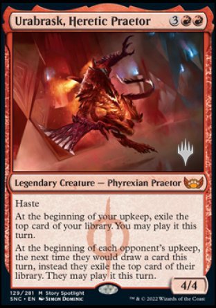 Urabrask, Heretic Praetor (Promo Pack) [Streets of New Capenna Promos] | Gear Gaming Bentonville