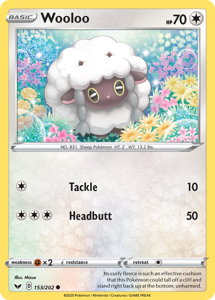 Wooloo (153/202) [Sword & Shield: Base Set] | Gear Gaming Bentonville