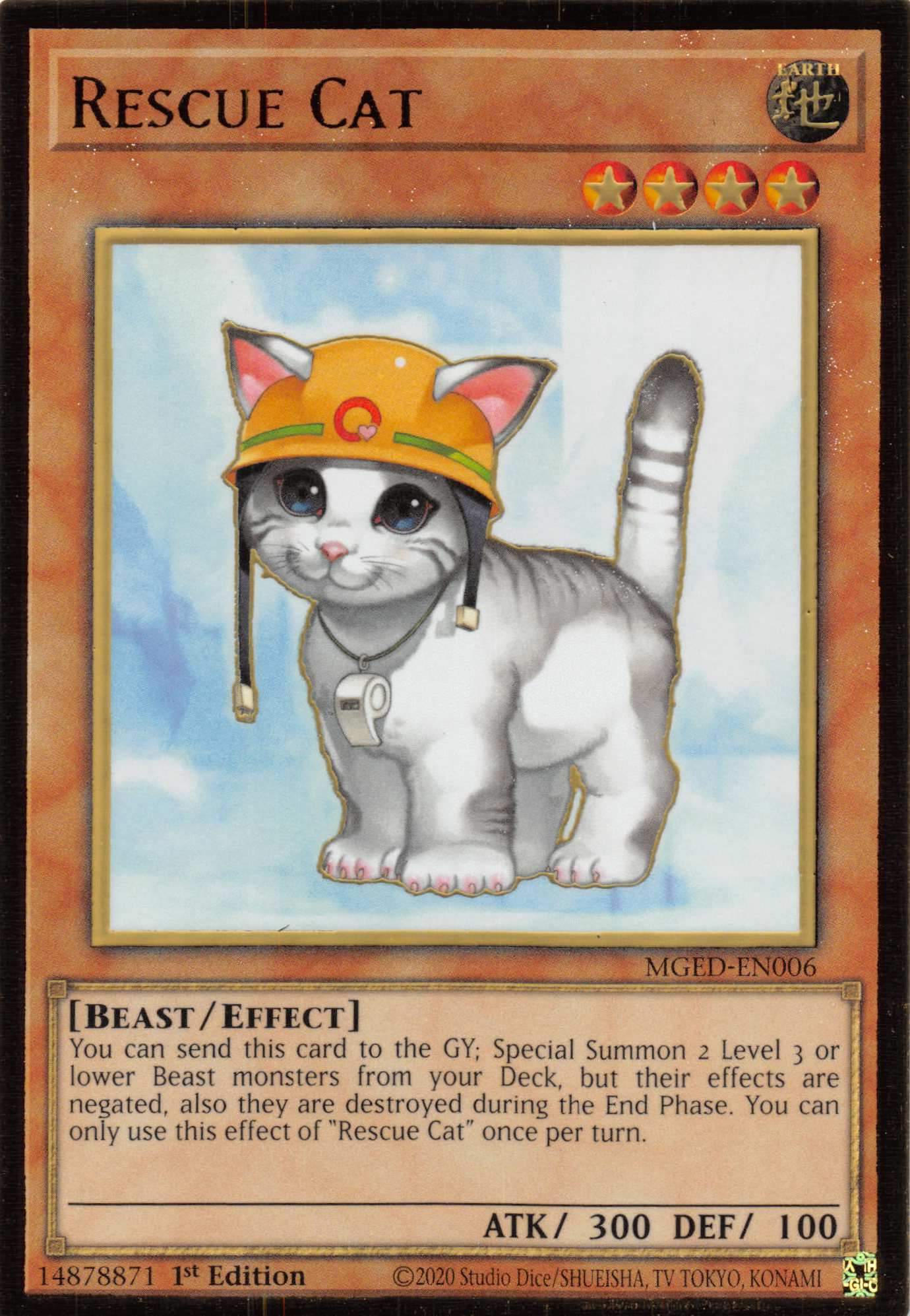 Rescue Cat [MGED-EN006] Gold Rare | Gear Gaming Bentonville
