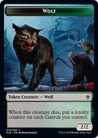 Wolf // Food (17) Double-sided Token [Throne of Eldraine Tokens] | Gear Gaming Bentonville