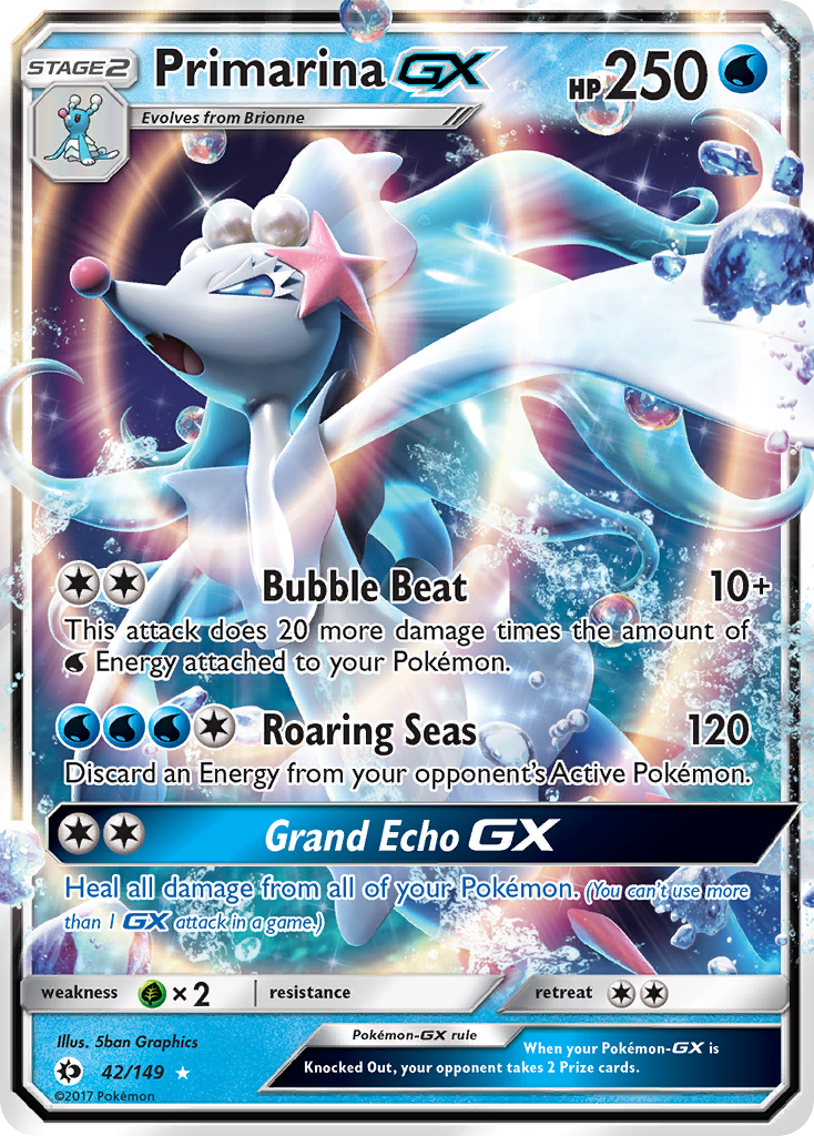 Primarina GX (42/149) [Sun & Moon: Base Set] | Gear Gaming Bentonville