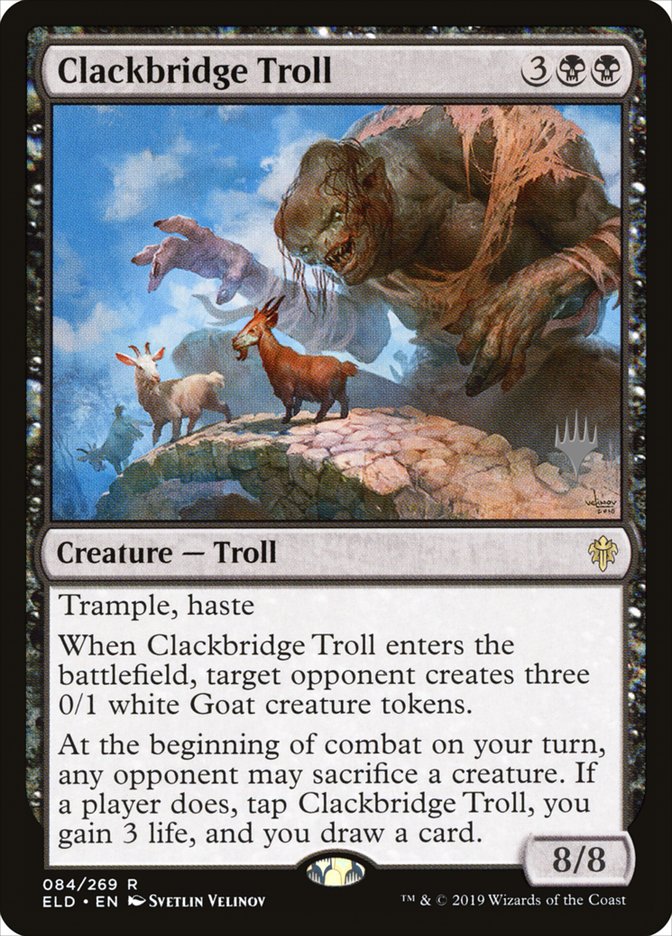 Clackbridge Troll (Promo Pack) [Throne of Eldraine Promos] | Gear Gaming Bentonville