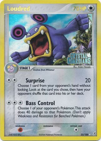 Loudred (23/100) (Stamped) [EX: Crystal Guardians] | Gear Gaming Bentonville