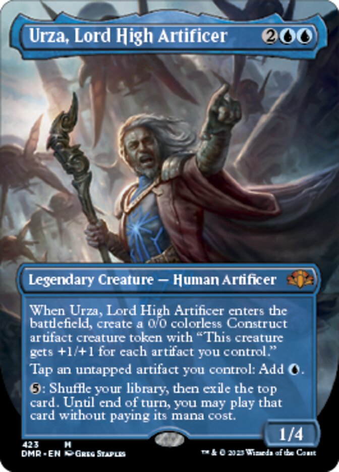 Urza, Lord High Artificer (Borderless Alternate Art) [Dominaria Remastered] | Gear Gaming Bentonville