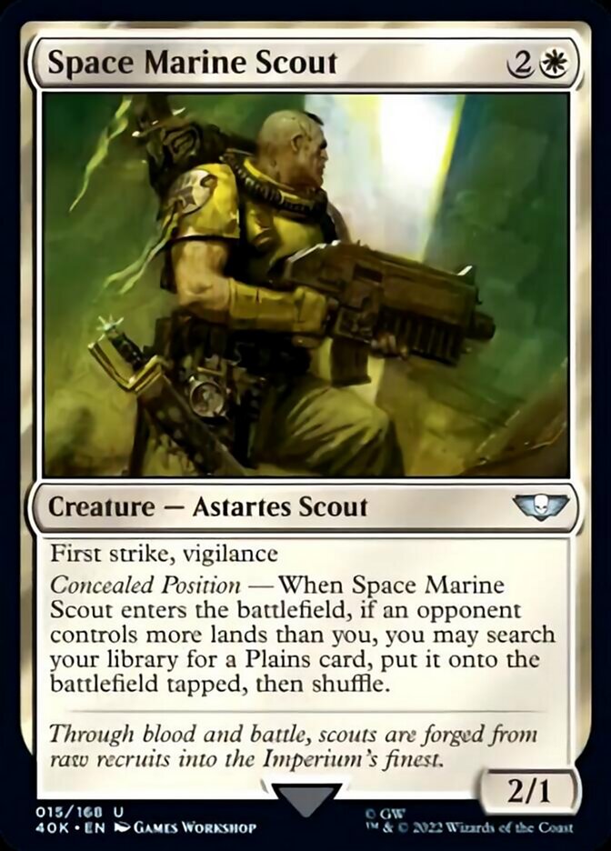 Space Marine Scout (Surge Foil) [Universes Beyond: Warhammer 40,000] | Gear Gaming Bentonville