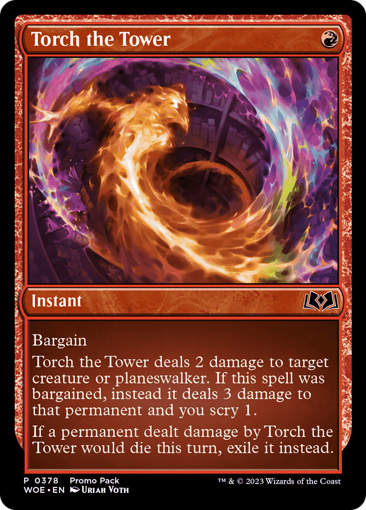 Torch the Tower (Promo Pack) [Wilds of Eldraine Promos] | Gear Gaming Bentonville