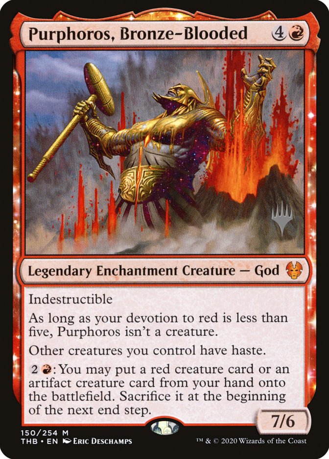 Purphoros, Bronze-Blooded (Promo Pack) [Theros Beyond Death Promos] | Gear Gaming Bentonville