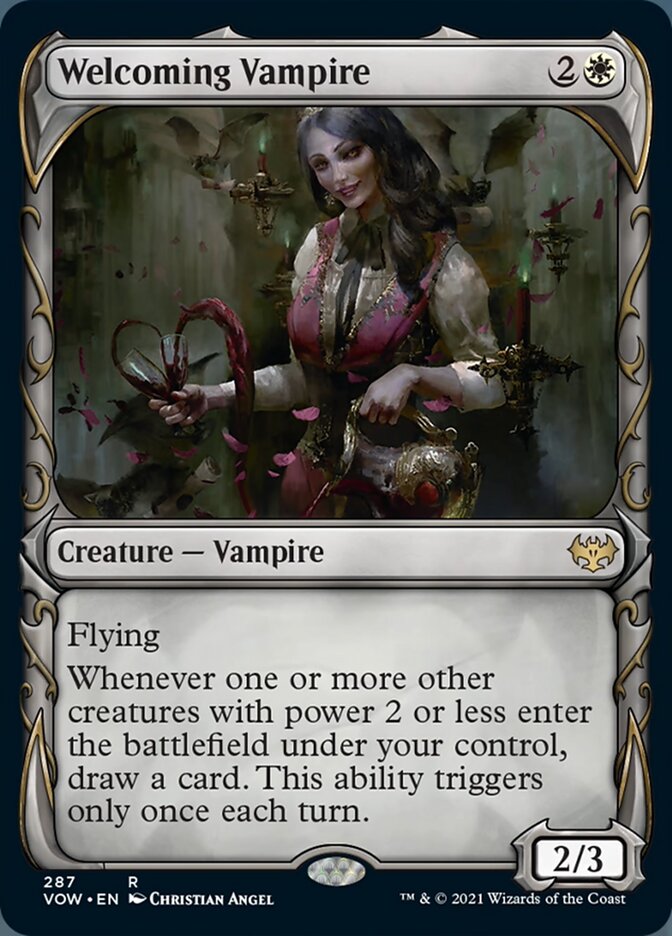 Welcoming Vampire (Showcase Fang Frame) [Innistrad: Crimson Vow] | Gear Gaming Bentonville