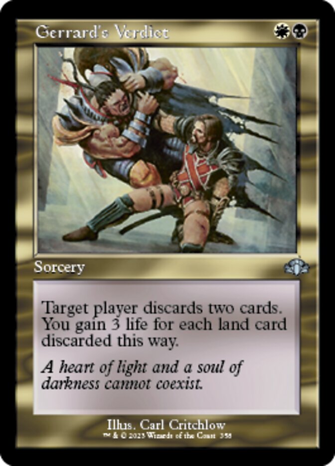 Gerrard's Verdict (Retro) [Dominaria Remastered] | Gear Gaming Bentonville