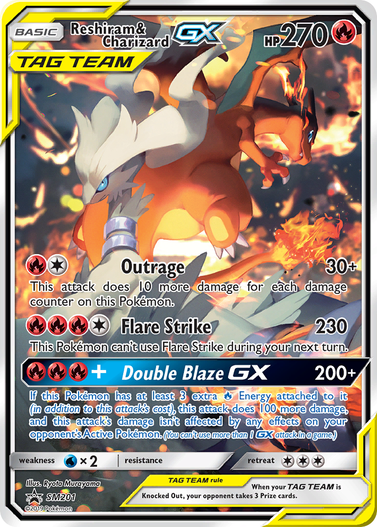 Reshiram & Charizard GX (SM201) [Sun & Moon: Black Star Promos] | Gear Gaming Bentonville