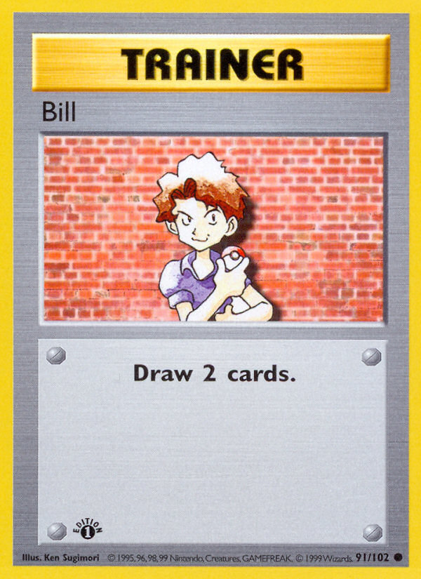 Bill (91/102) (Shadowless) [Base Set 1st Edition] | Gear Gaming Bentonville