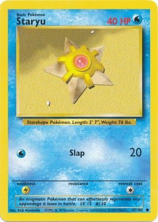 Staryu (65/102) [Base Set Unlimited] | Gear Gaming Bentonville