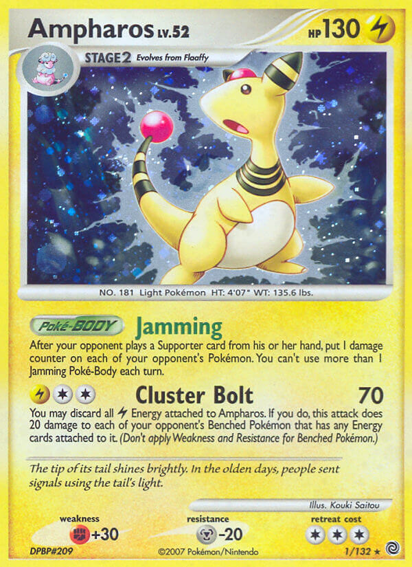 Ampharos (1/132) (Theme Deck Exclusive) [Diamond & Pearl: Secret Wonders] | Gear Gaming Bentonville