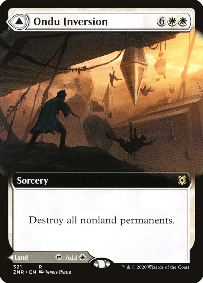 Ondu Inversion // Ondu Skyruins (Extended Art) [Zendikar Rising] | Gear Gaming Bentonville
