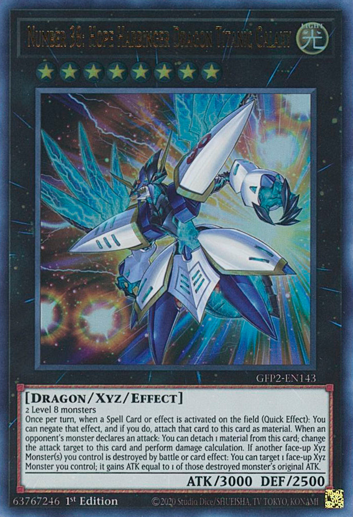 Number 38: Hope Harbinger Dragon Titanic Galaxy [GFP2-EN143] Ultra Rare | Gear Gaming Bentonville