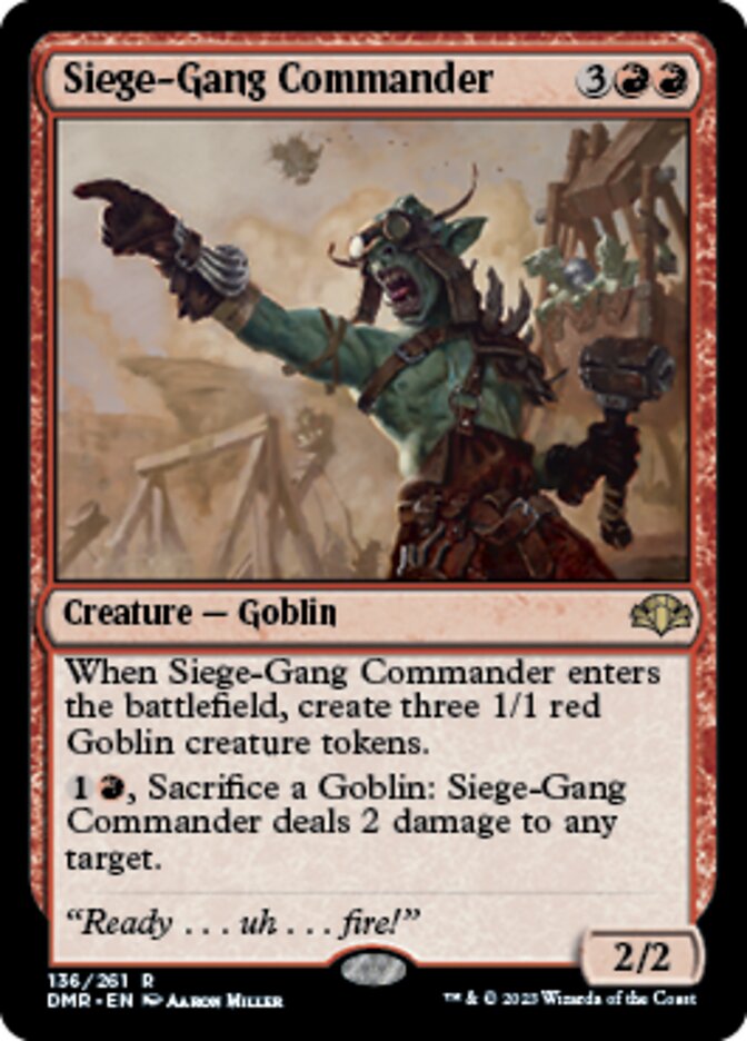 Siege-Gang Commander [Dominaria Remastered] | Gear Gaming Bentonville