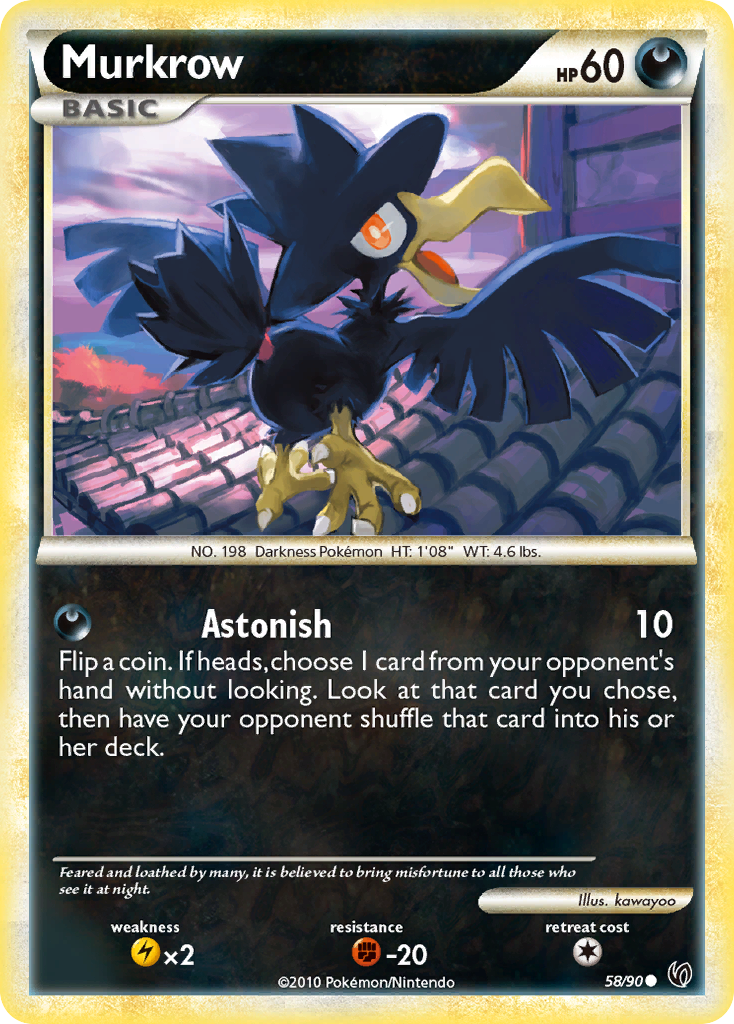 Murkrow (58/90) [HeartGold & SoulSilver: Undaunted] | Gear Gaming Bentonville