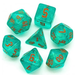 Blue Glitter 7pcs Dice Set | Gear Gaming Bentonville