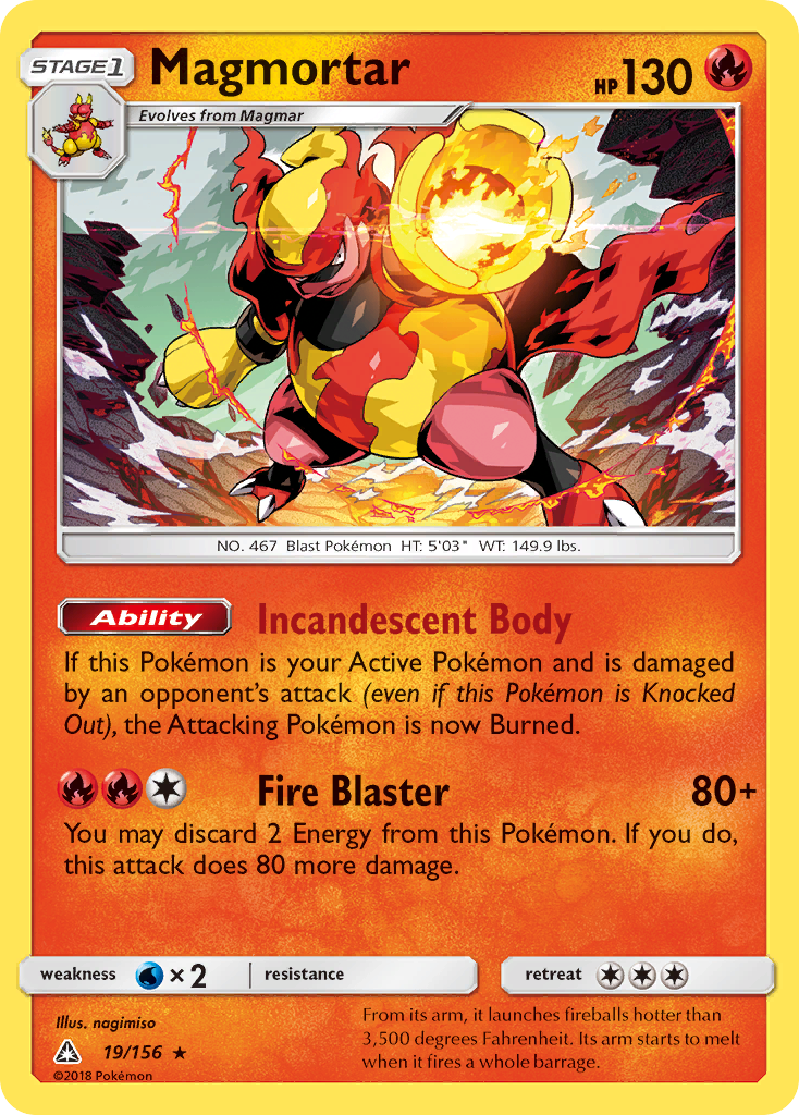 Magmortar (19/156) [Sun & Moon: Ultra Prism] | Gear Gaming Bentonville