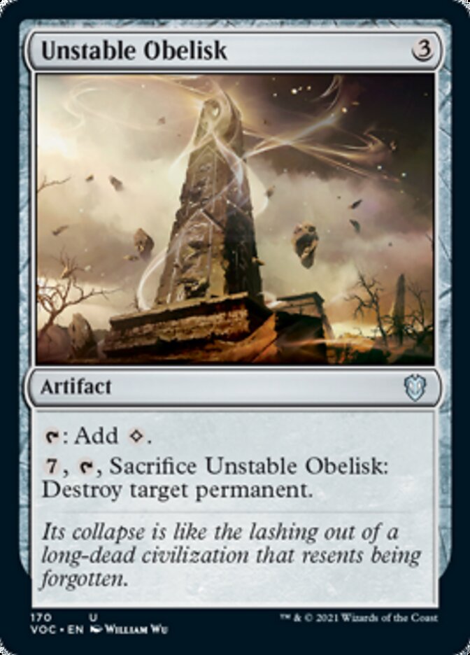 Unstable Obelisk [Innistrad: Crimson Vow Commander] | Gear Gaming Bentonville