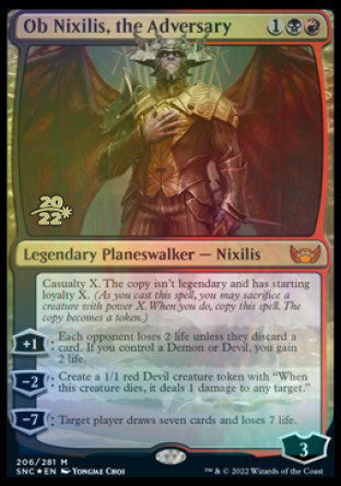 Ob Nixilis, the Adversary [Streets of New Capenna Prerelease Promos] | Gear Gaming Bentonville